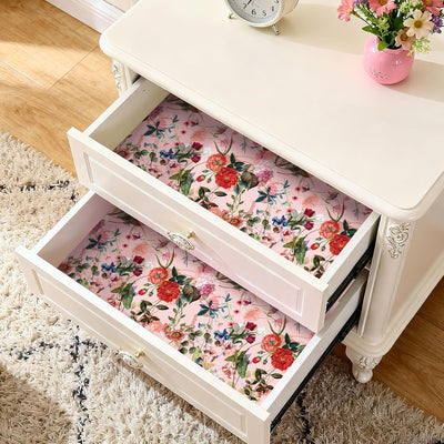 Papel tapiz floral autoadhesivo colorido para gabinetes