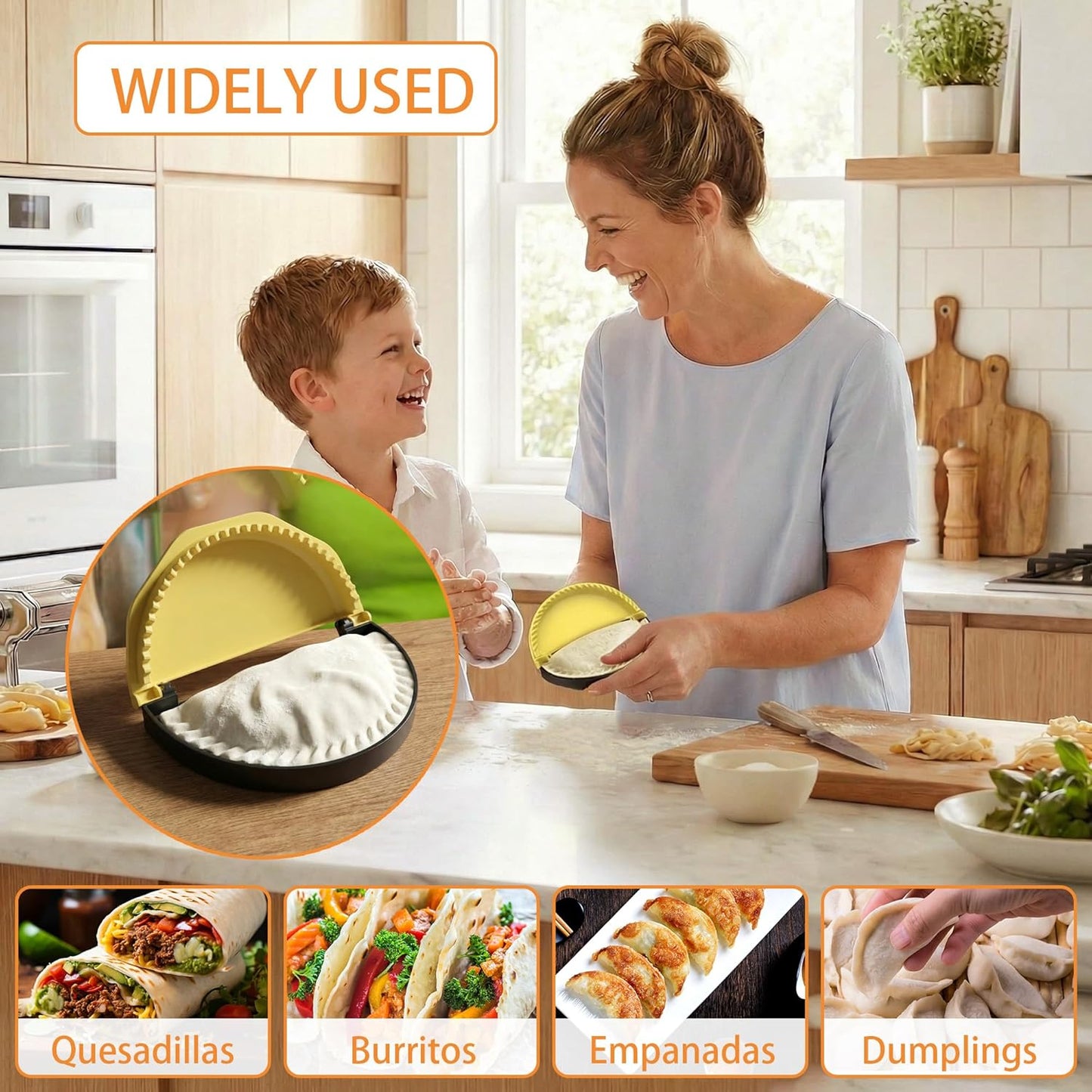 Prensa de tortilla 4 en 1 ajustable para tacos, quesadillas, burritos y sándwich