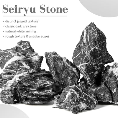 5 Pzas Piedra Seiryu 2.2-8.1pulg para Acuario Iwagumi