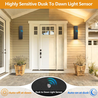 4 Luces pared exterior LED negro IP65 aluminio GU10