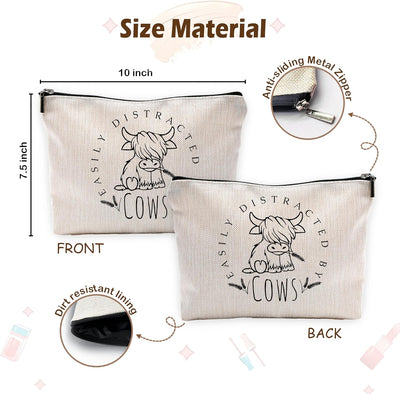 Bolsa maquillaje gato vaca perro