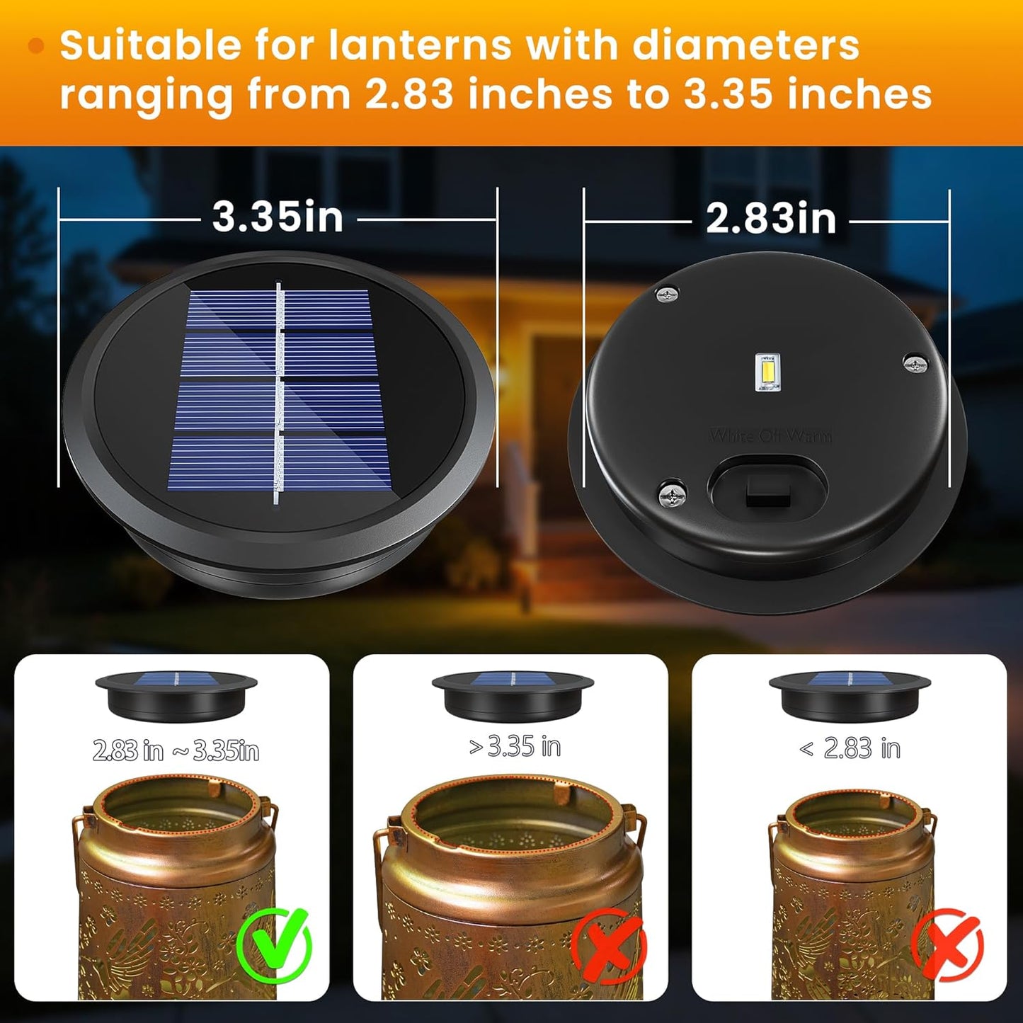 2 Pzas Repuesto Luz Solar LED Impermeable