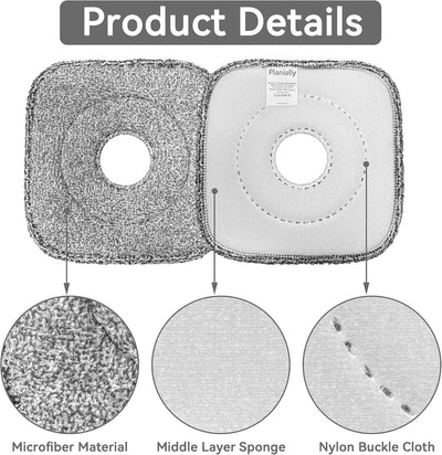 4 Pzas Almohadillas Microfibra Reutilizables Absorbentes