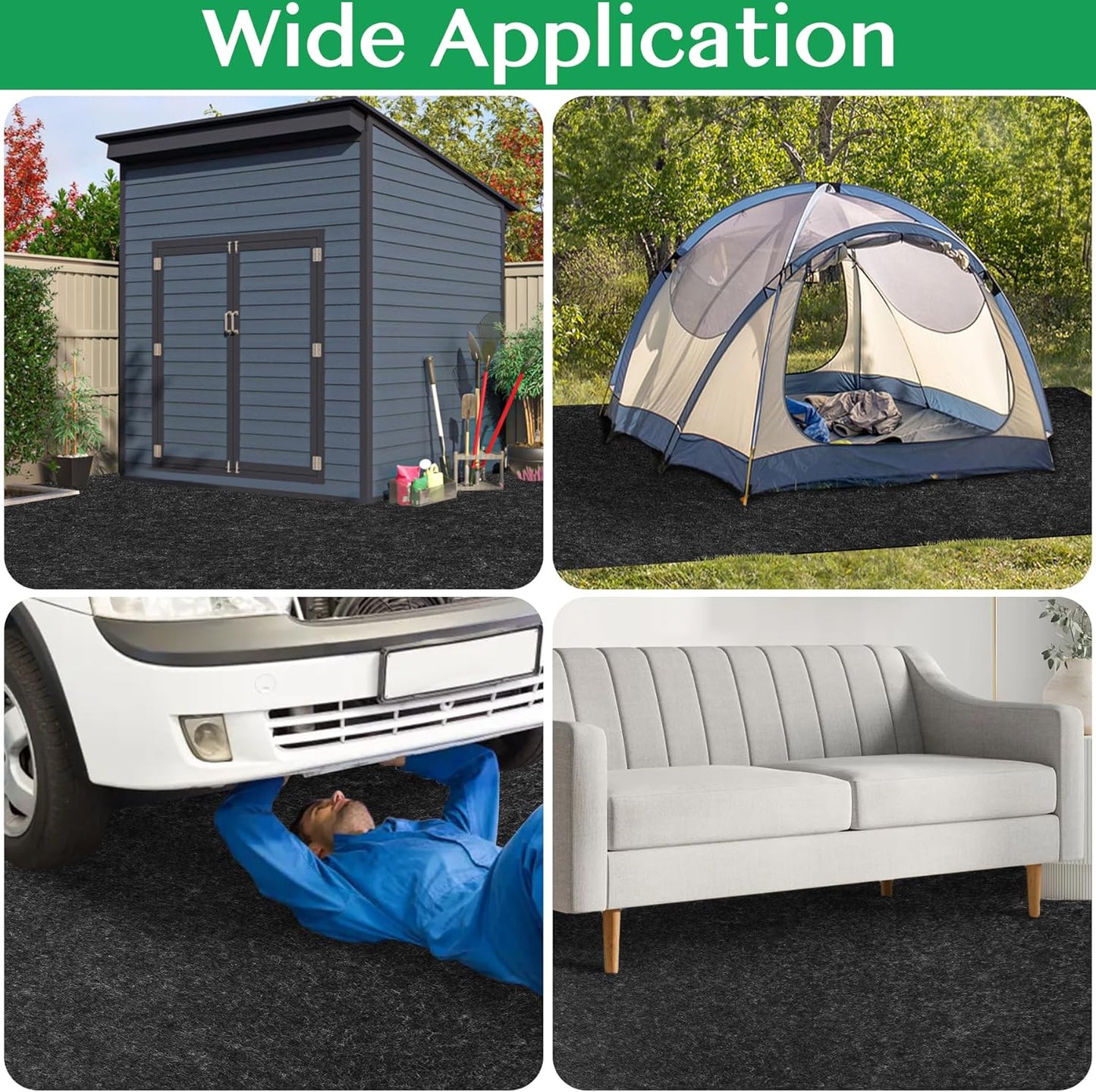 Tapete al aire libre 3x3ft impermeable antideslizante