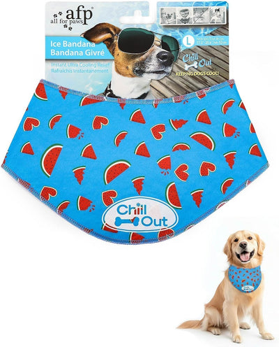 Bufanda refrigerante para perros grande color azul