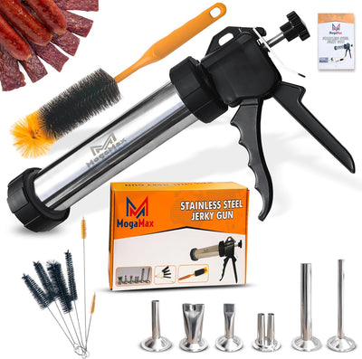 Kit cecina acero inox 6 boquillas 7 cepillos máquina salchichas