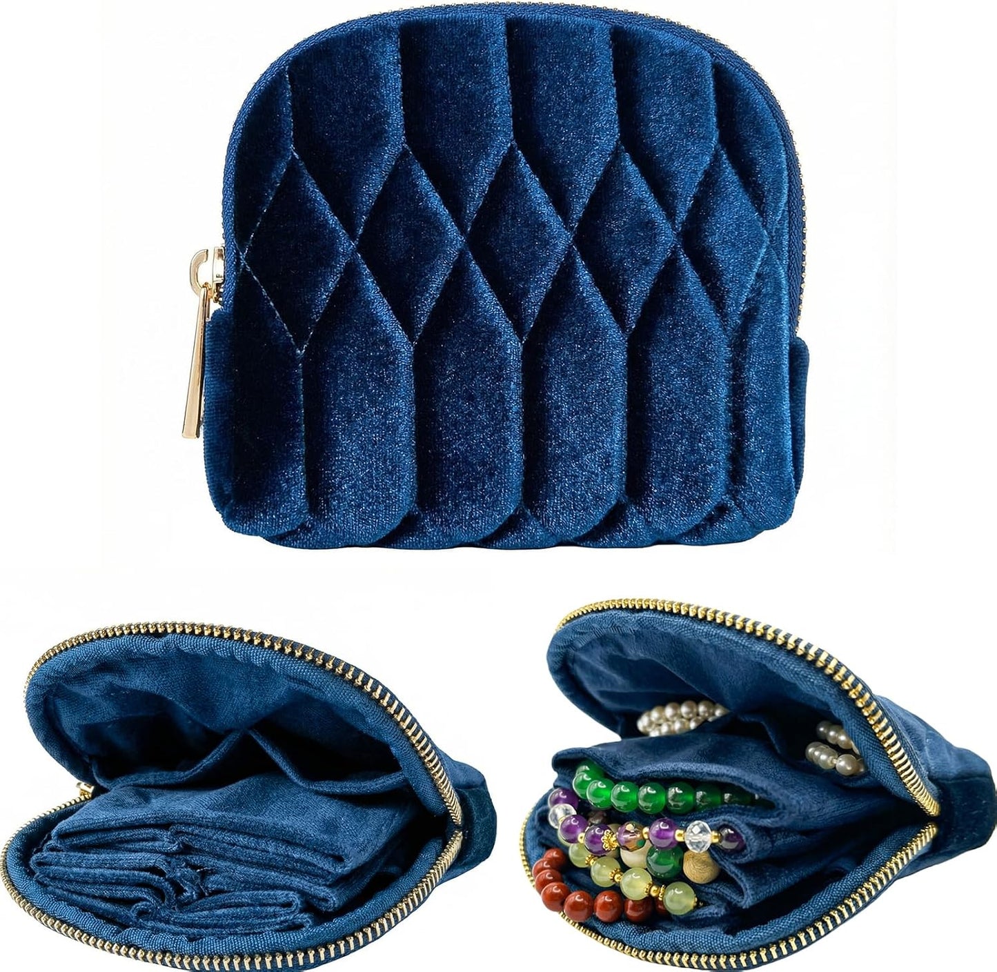 Bolsa de viaje para joyas con 5 capas de terciopelo