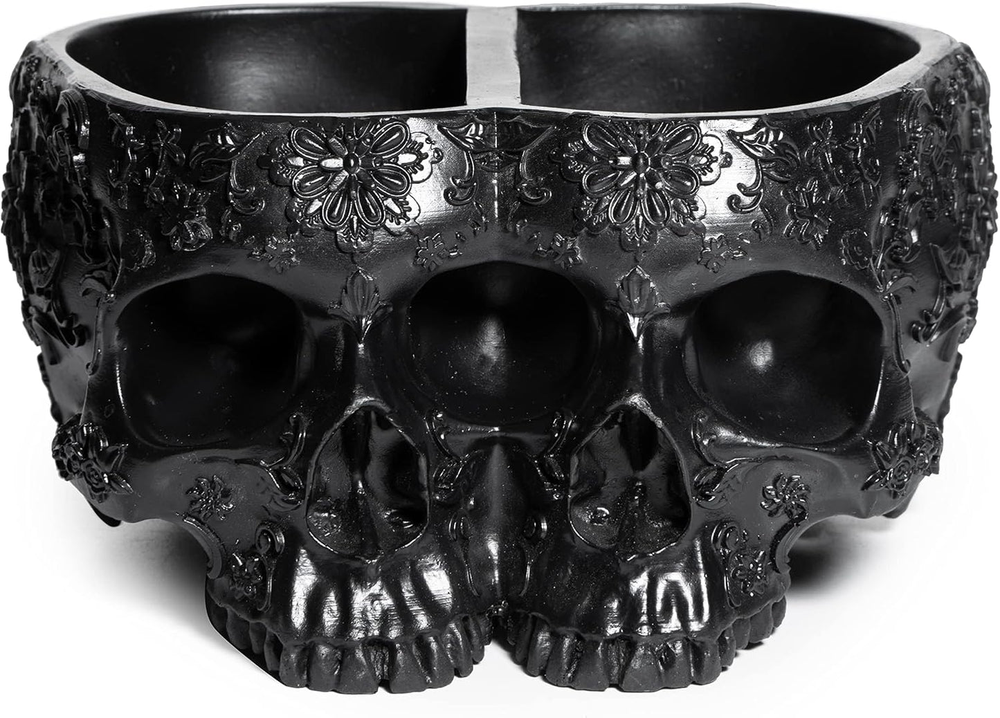 Maceta calavera doble 4pulg poliresina suculentas gótica