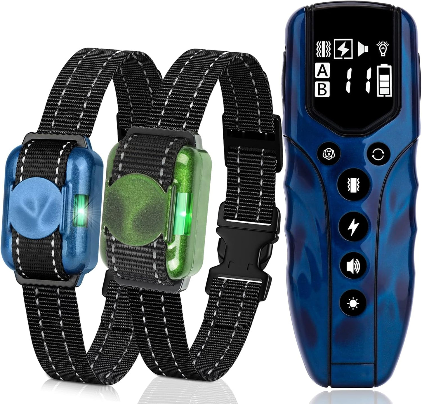 Collar choque para 2 perros paquete 2 control remoto recargable