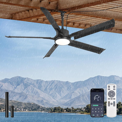 Ventilador techo exterior 56pulg IP65 con luces y control remoto