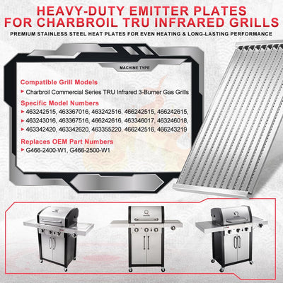 Placas emisoras 17pulg para parrilla infrarroja TRU G466