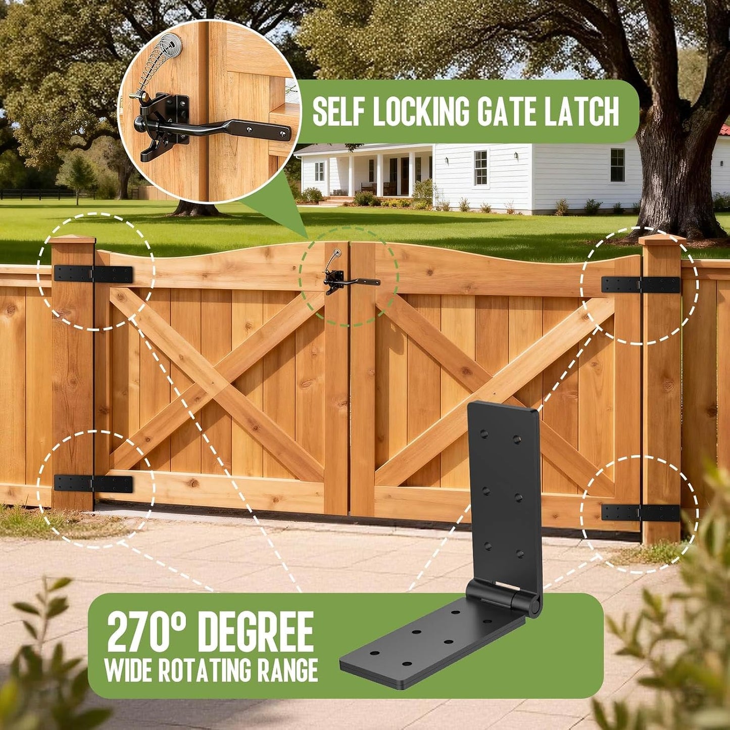 Bisagras plegables doble capa 270° para puerta madera contrachapada
