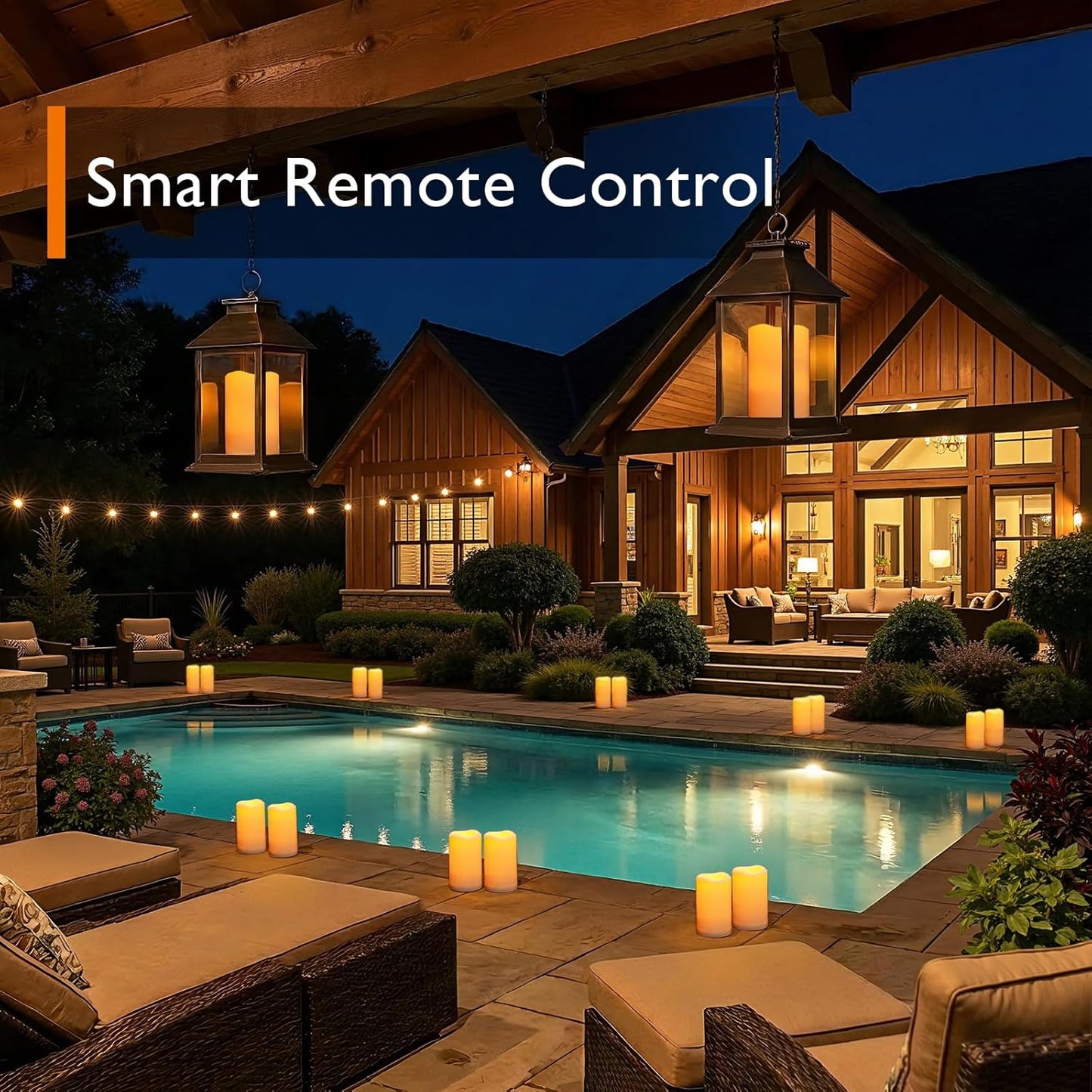Velas LED sin llama 3x6pulg plástico con control remoto
