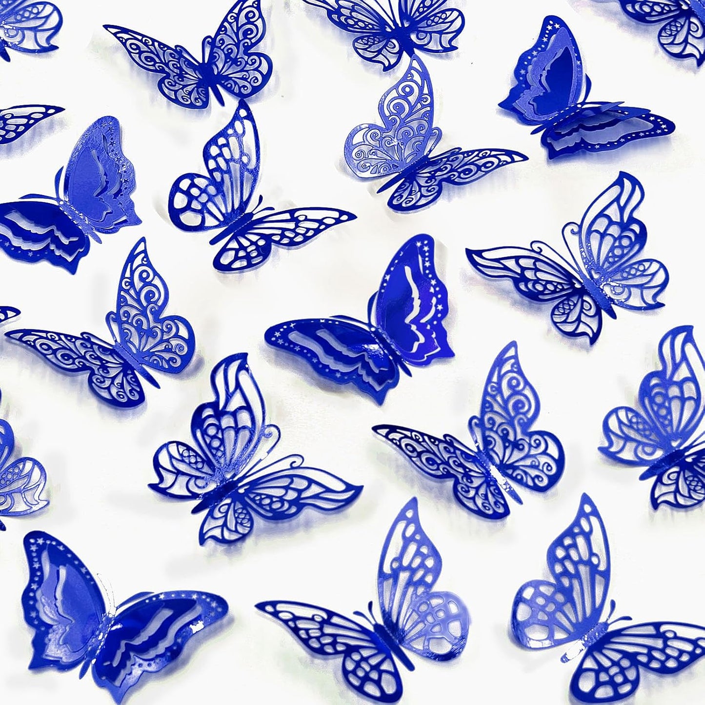 96 Pzas Decoraciones Mariposa 3 Tamaños 4 Estilos 3D