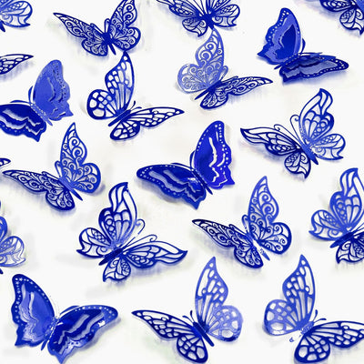 96 Pzas Decoraciones Mariposa 3 Tamaños 4 Estilos 3D