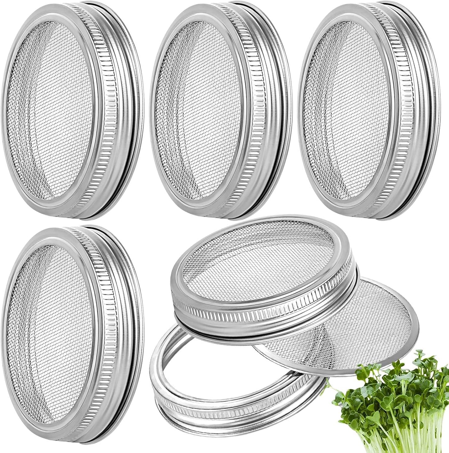 Kit 6 Pzas pantalla germinación acero inox brotes brócoli