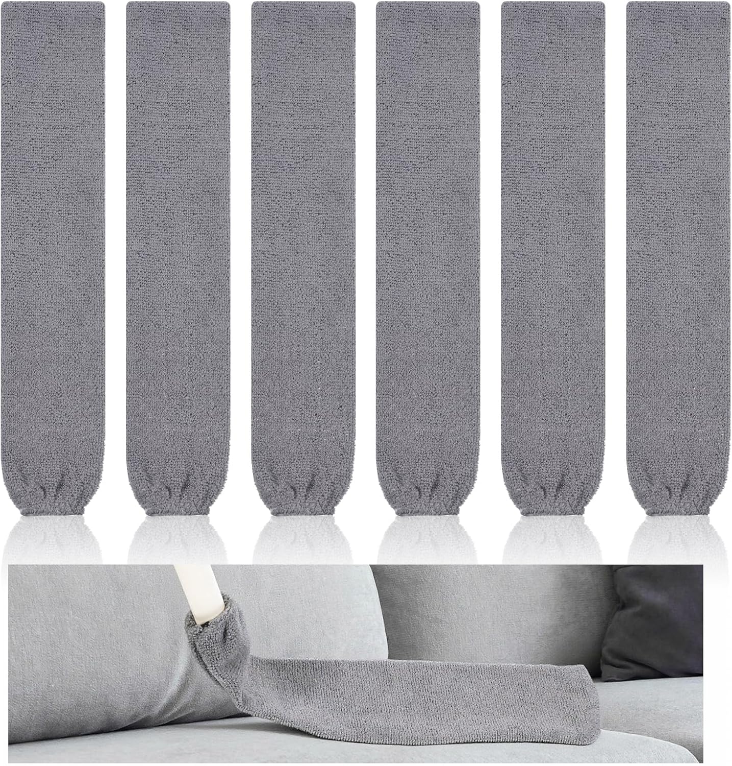 6 Pzas Fundas Retráctiles Microfibra para Limpiar Muebles