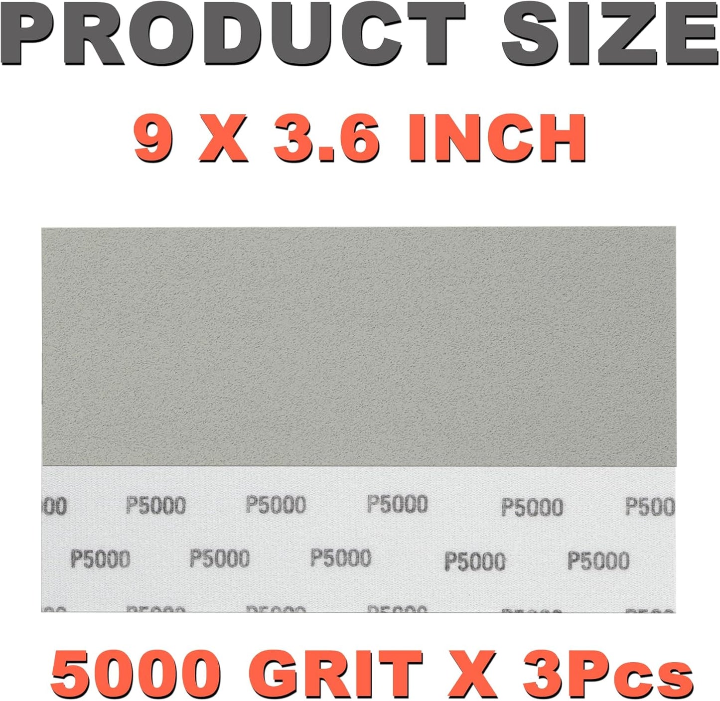 Hojas lija espuma 9x3.6pulg 5000grano uso húmedo y seco