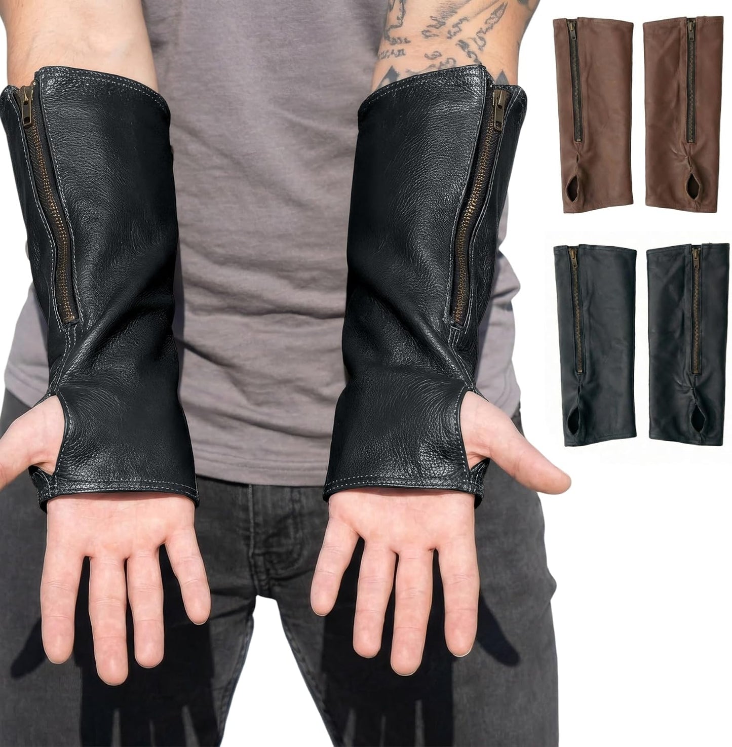 Funda cuero antirrayaduras brazo con cremallera