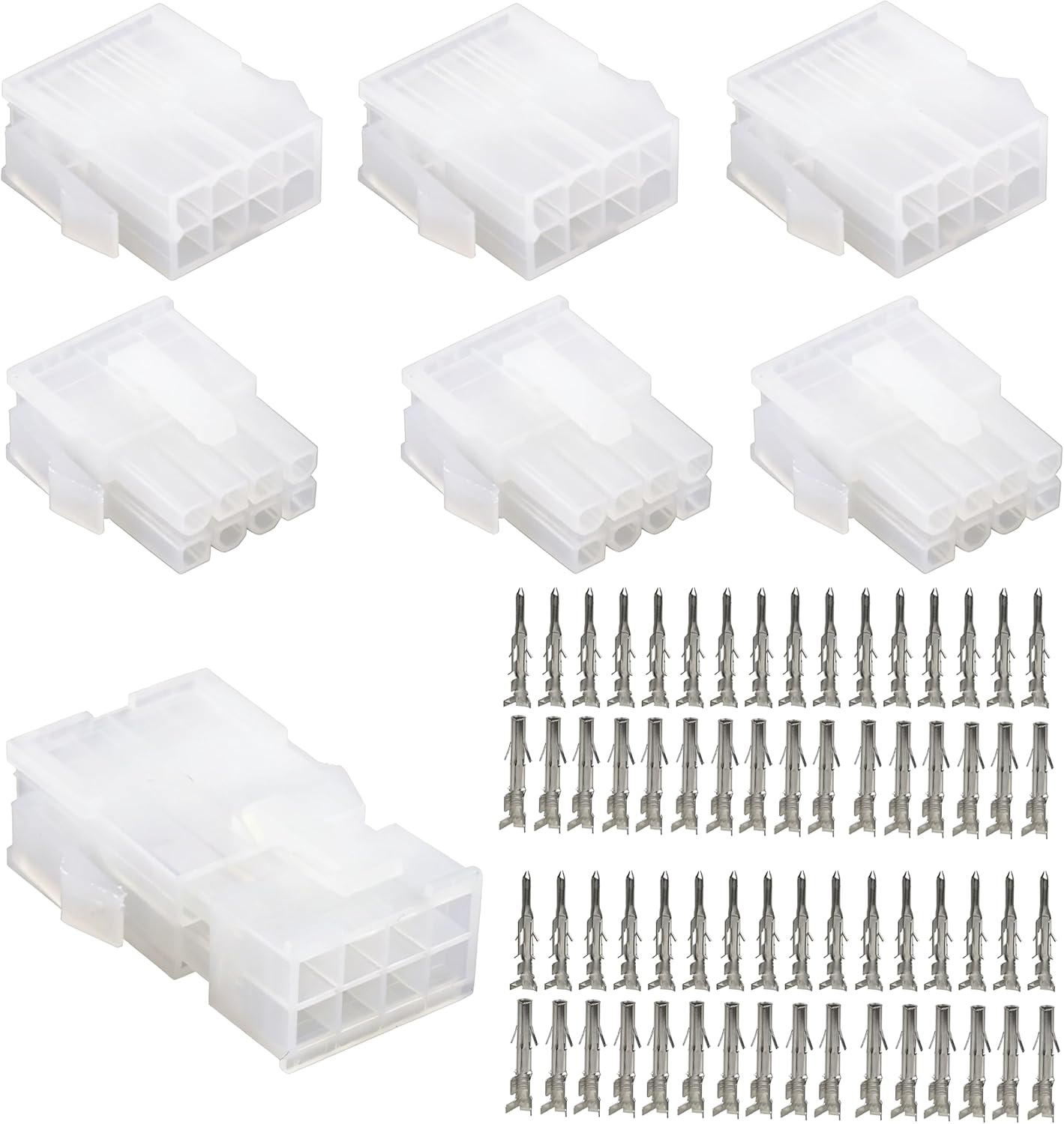 Kit conectores 8 pines comp Molex 18-24 AWG