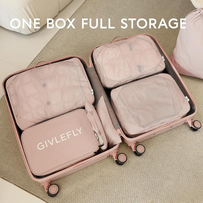 Set 6 Cubos Embalaje Viaje Organizador Nailon Impermeable