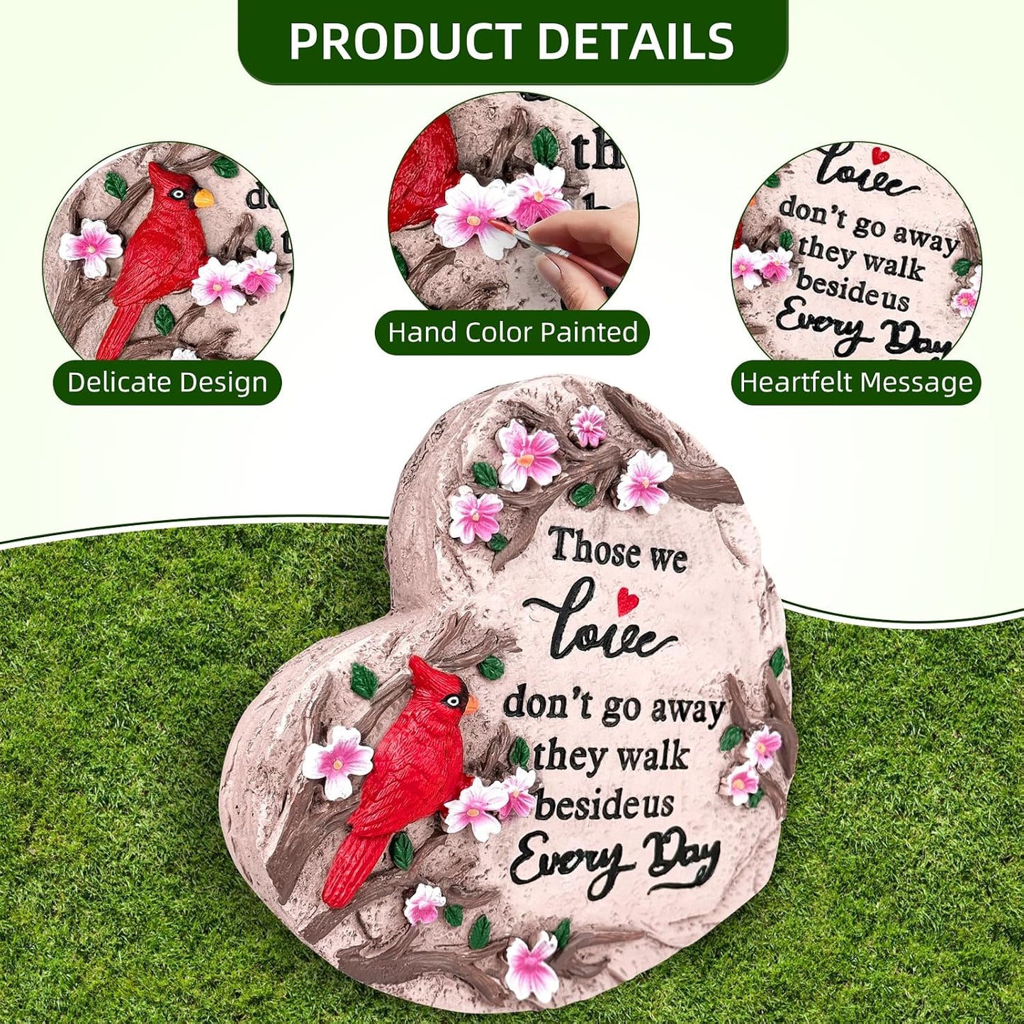 Piedras conmemorativas para jardín o hogar 6