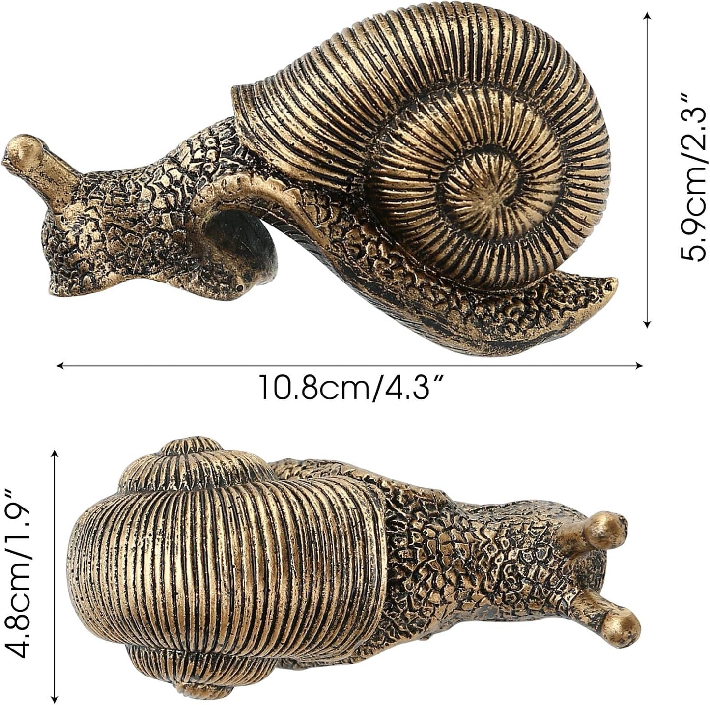 Figurita resina caracol abrazadera maceta jarron mini terrario