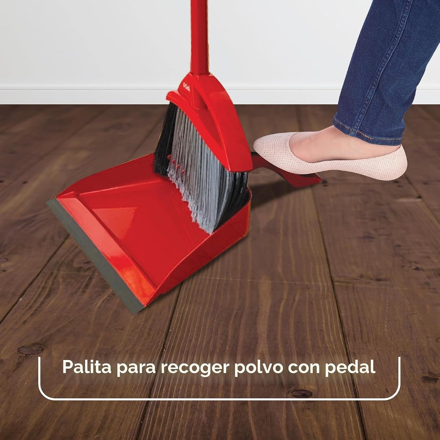 Escoba con recogedor para pelo de mascotas gatos y perros
