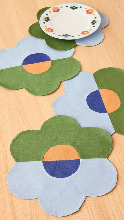 Set 4 servilletas lienzo patchwork mujer