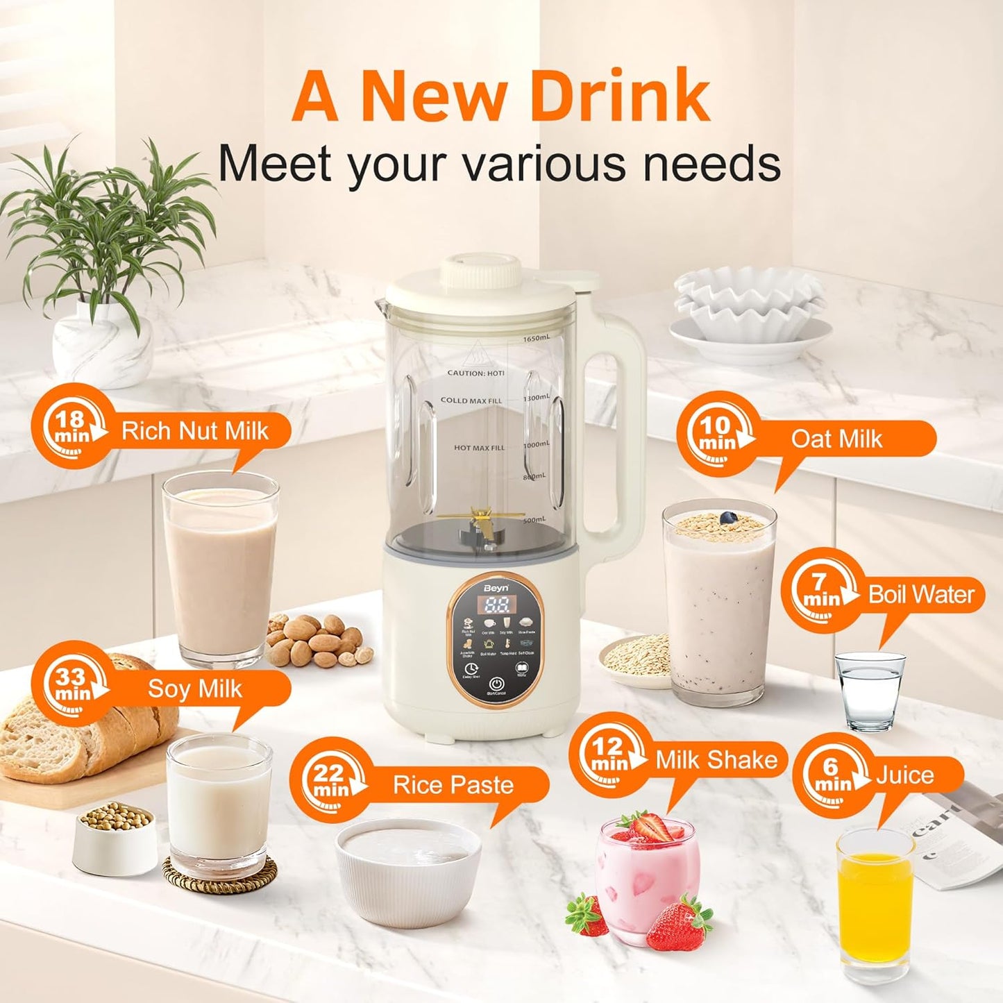 Máquina automática 10 en 1 para fabricar leche de nueces con gran capacidad