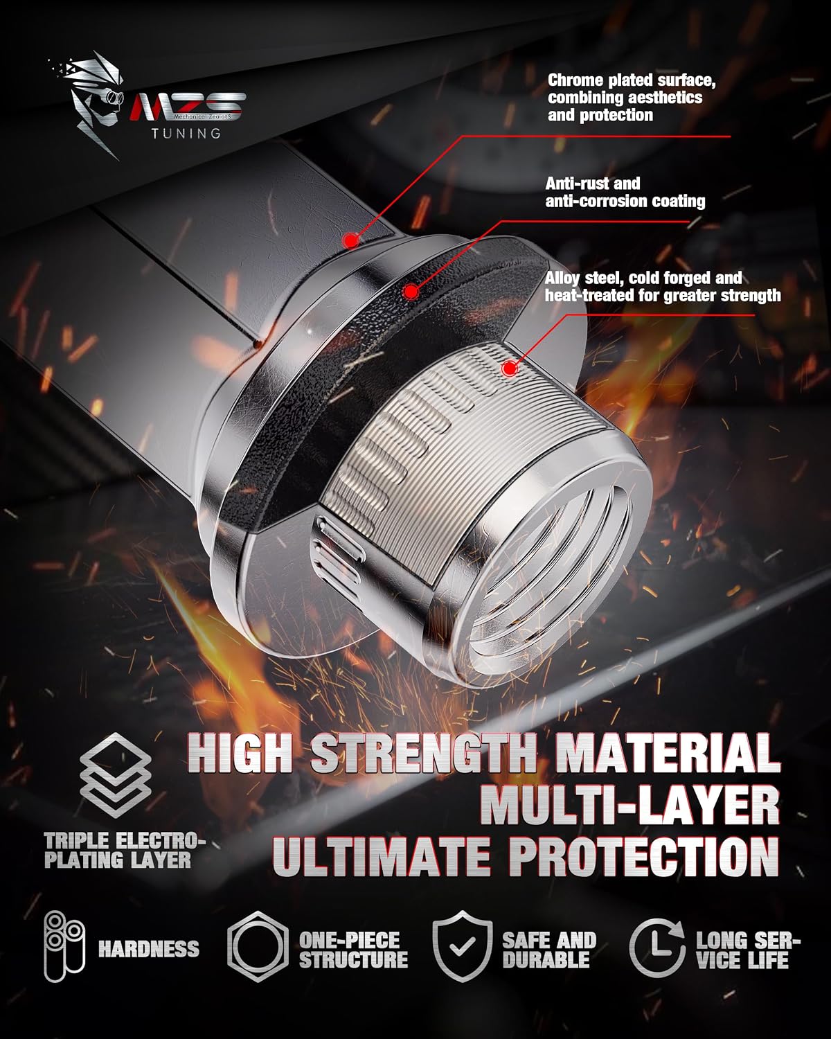 Tornillos rueda M12x1.5 21mm hex cierre mag para Tacoma 4Runner