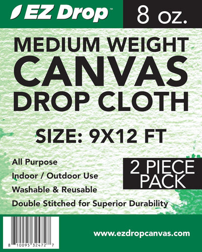 Tela lona para pintar 9x12ft pack 2