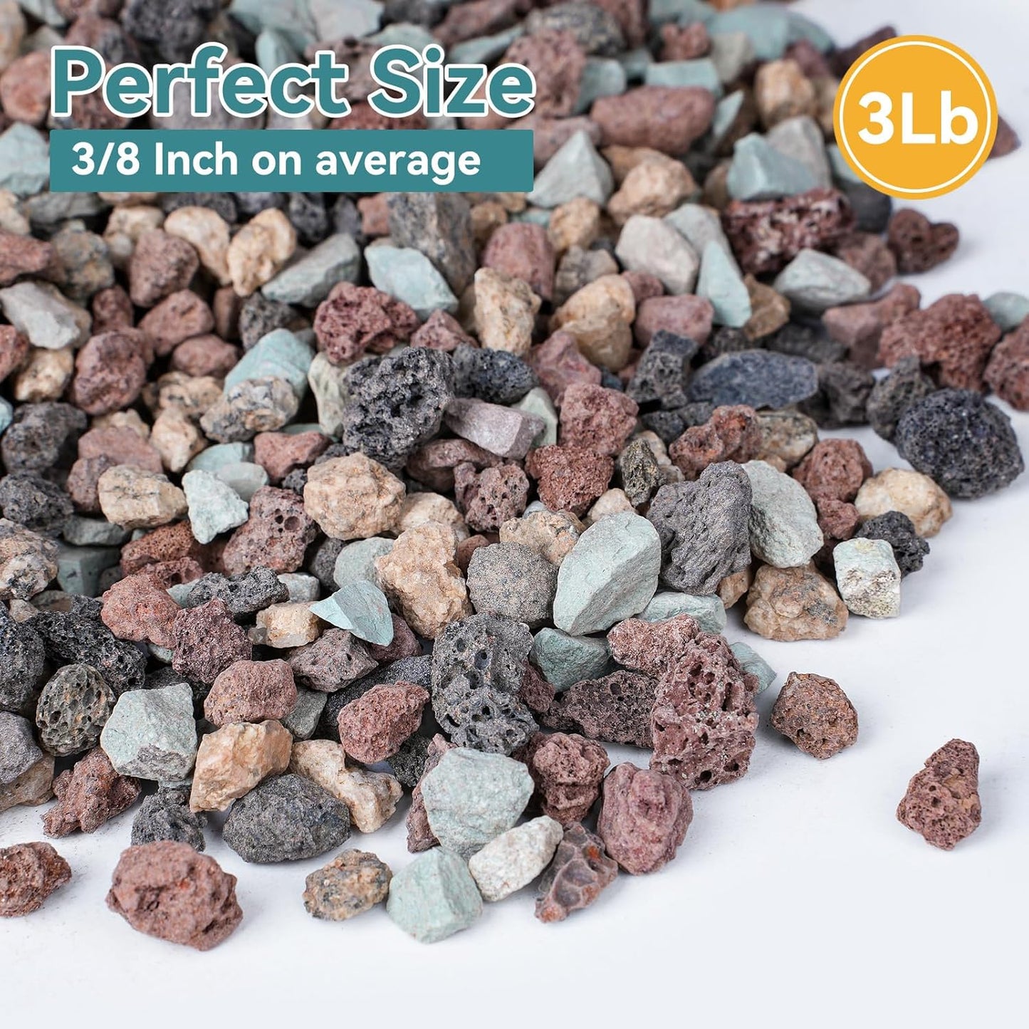Rocas lava hortícola 3lb para suculentas cactus drenaje decorativo