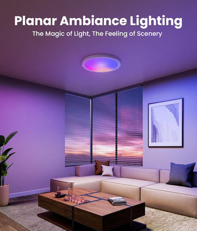Lámpara techo LED 12pulg RGBCW 2400LM app 2 Pzas