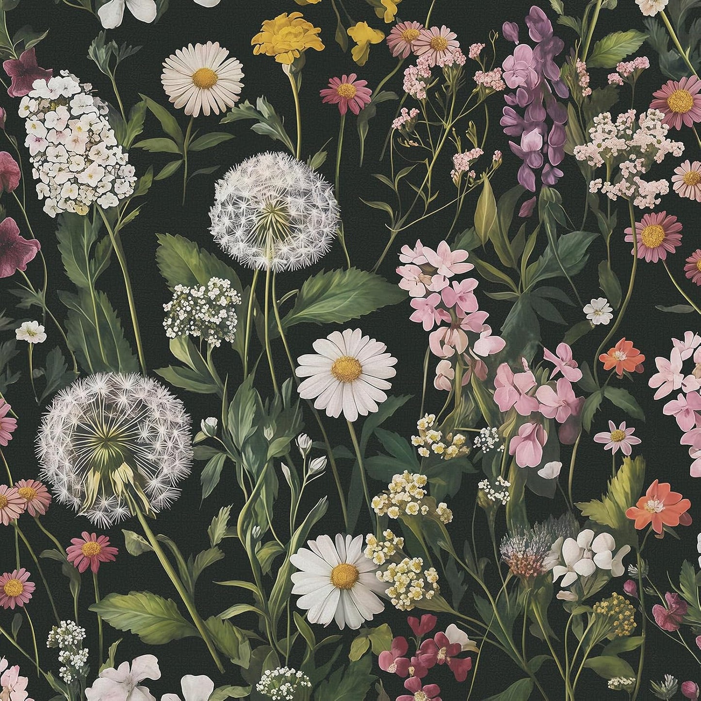 Papel tapiz floral autoadhesivo 16.9x196.8pulg