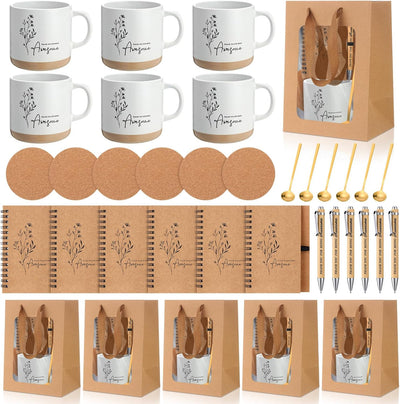 Set 72 Pzas Taza Café Cuchara Cuaderno Bolígrafo