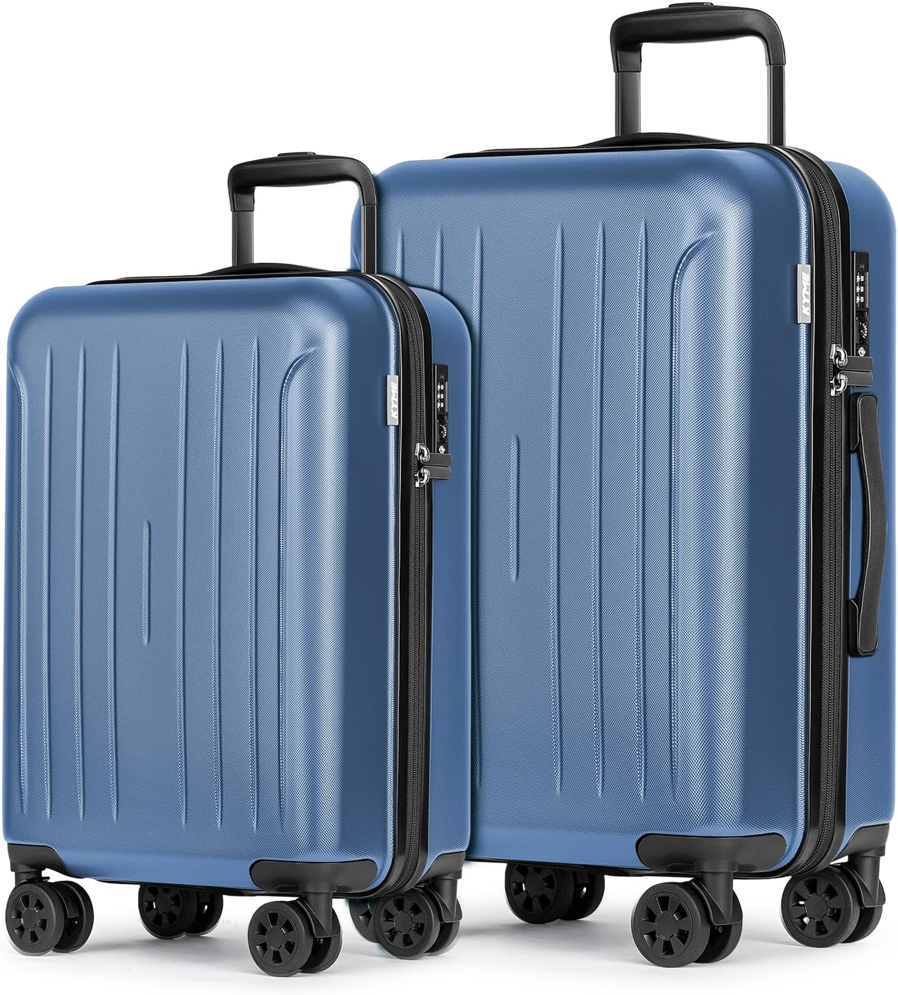 Maleta Hardshell ruedas dobles TSA cerradura azul sólido