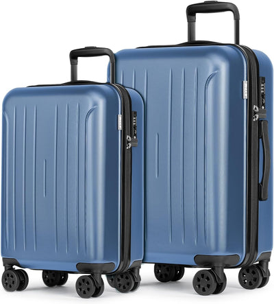Maleta Hardshell ruedas dobles TSA cerradura azul sólido