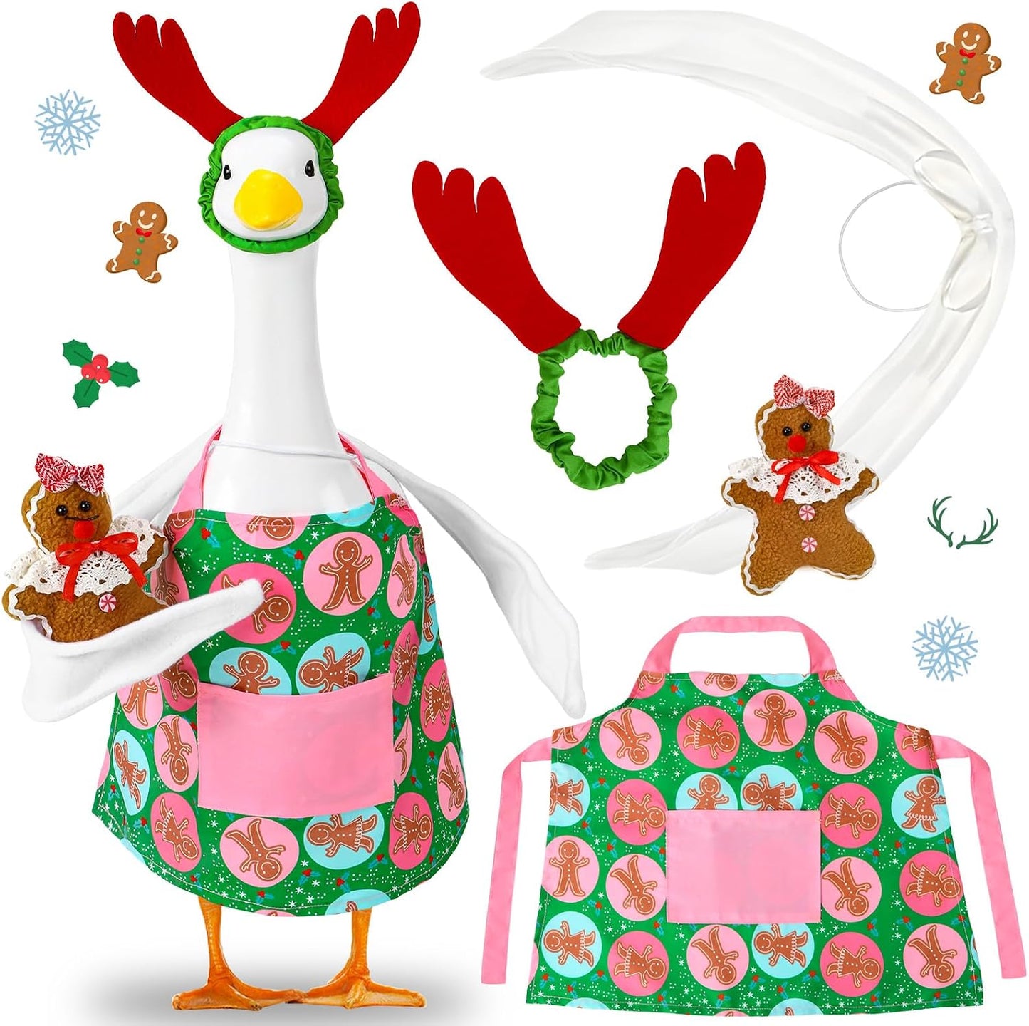 Ropa ganso Navidad para estatua plástico 17-23pulg