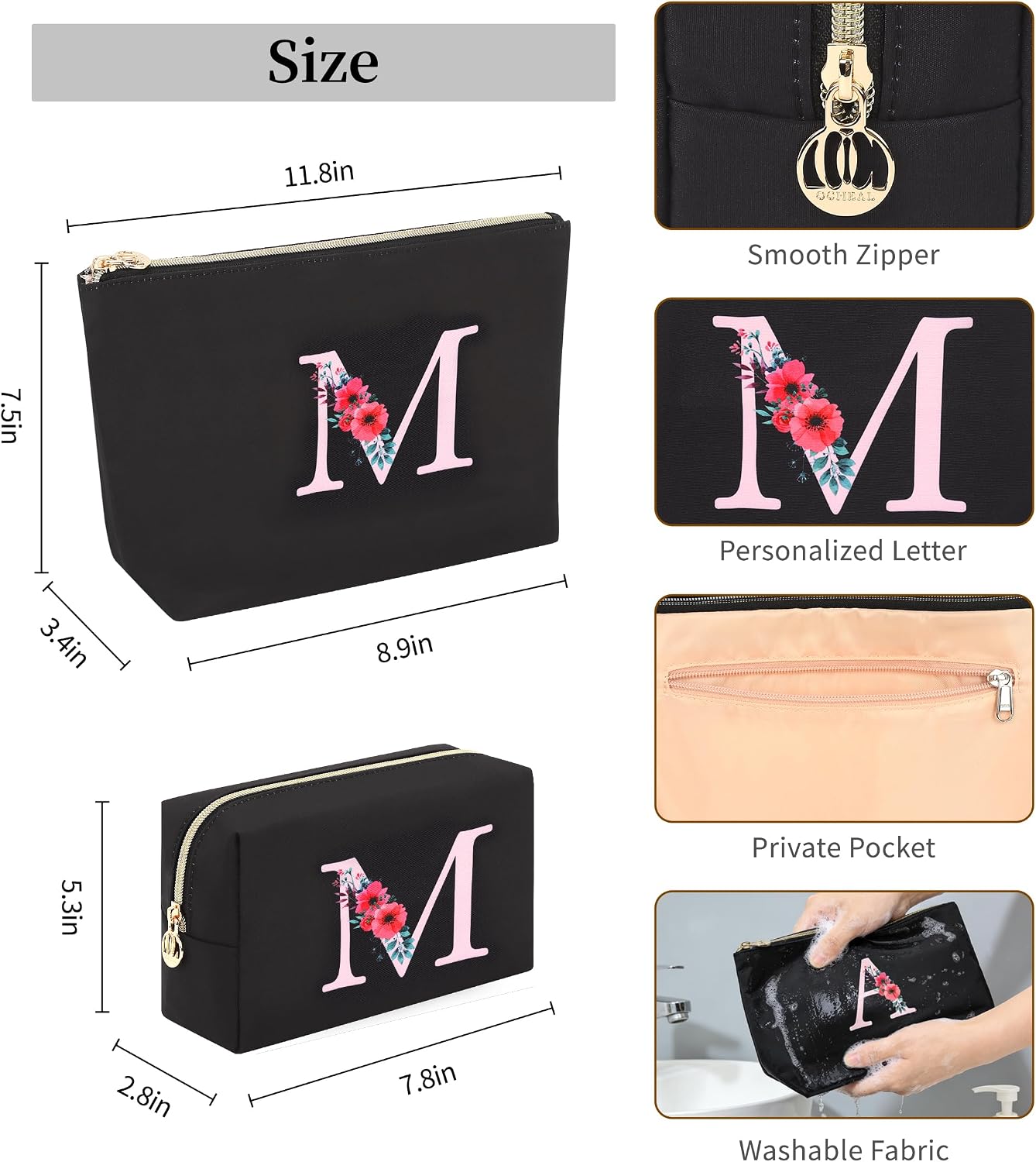 Bolsa maquillaje personalizada para mujer regalo cumpleaños