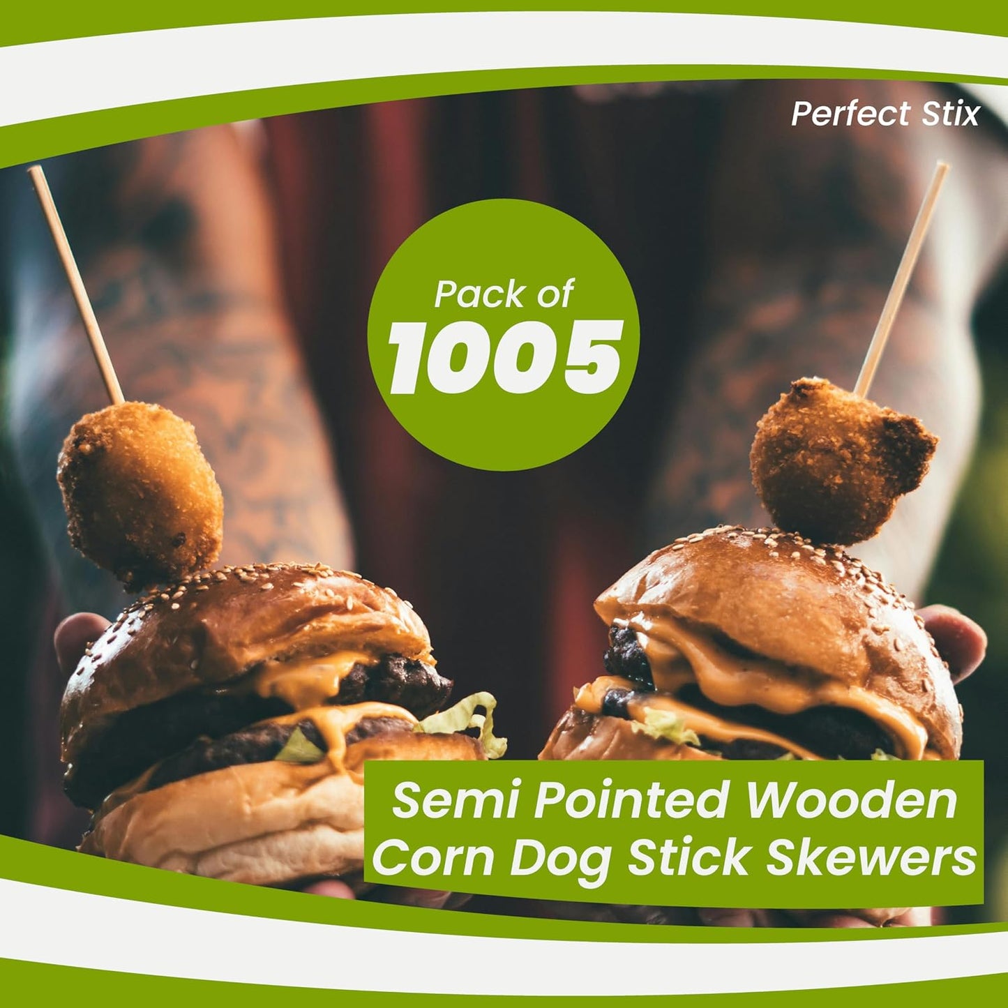 Brochetas madera perros maíz 8.5x3/16 pulg 1005 pzas