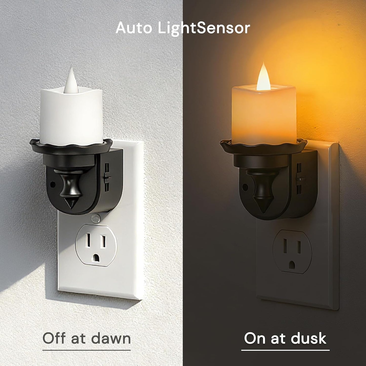 Luz Nocturna Ámbar Sensor Luz Paquete 2 Regulable Niños