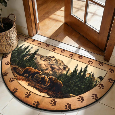 Alfombra puerta exterior 2x4pulg antideslizante marrón
