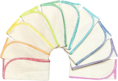 Set 10 toallas sin papel 14x14pulg sin blanquear arcoíris