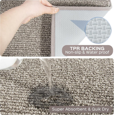 Alfombra pasillera rectangular 24x96pulg antideslizante absorbente