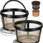 Filtros de café reutilizables de 5 tazas con asa, paquete de 2
