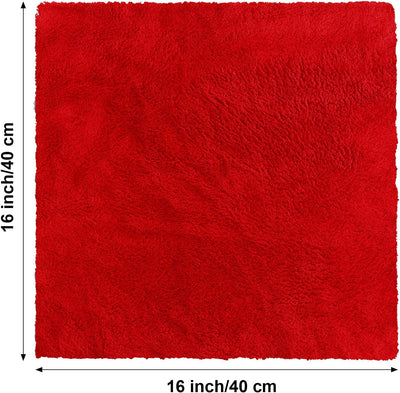30 Pzas Toallas Microfibra 16x16pulg Absorbentes Rojo