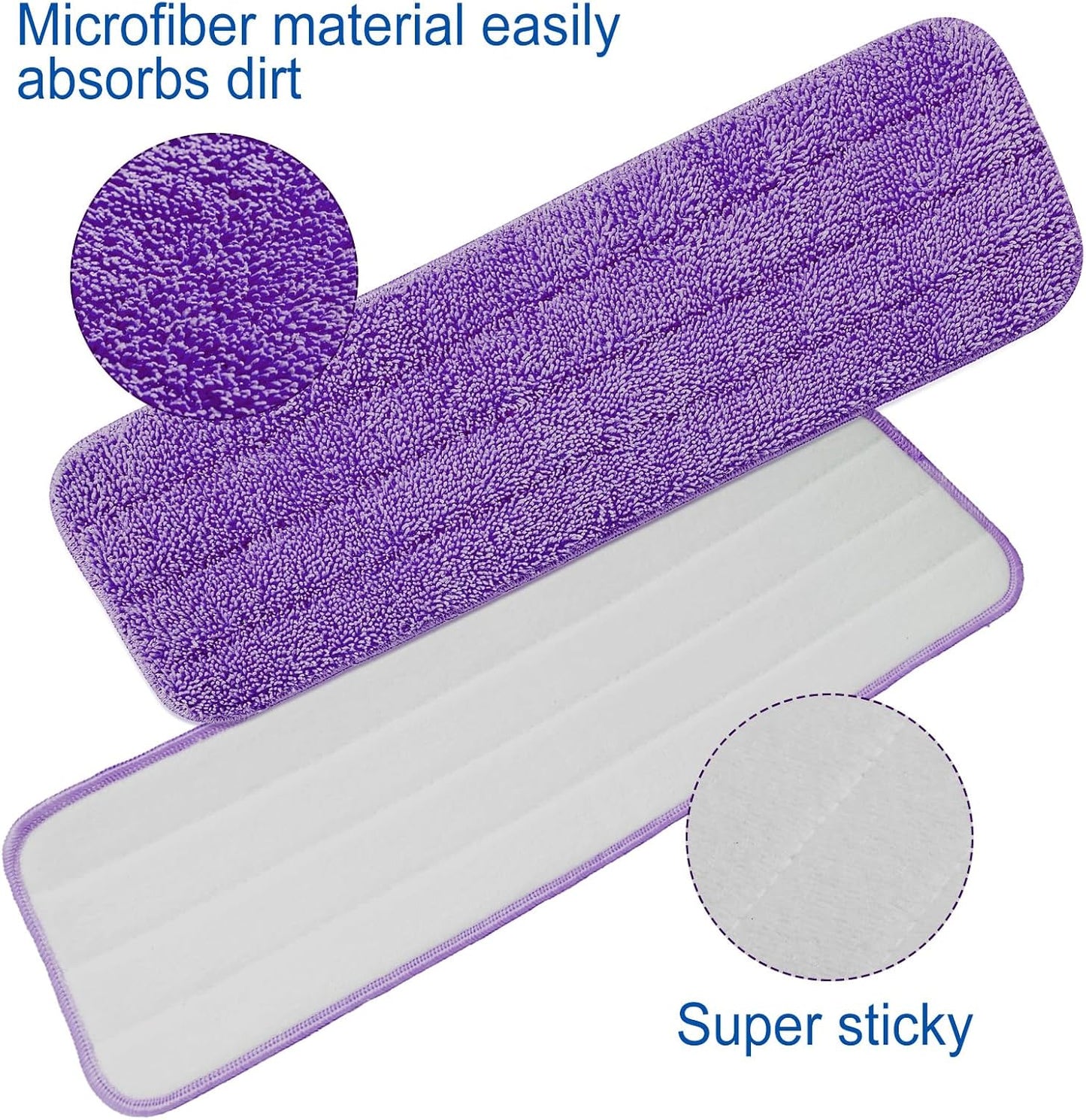 40 Almohadillas Microfibra Repuesto para Mopa Hogar Multicolor