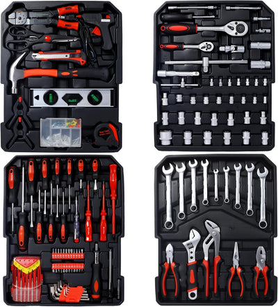 Set 969 Pzas Herramientas Hogar con Caja 4 Cajones