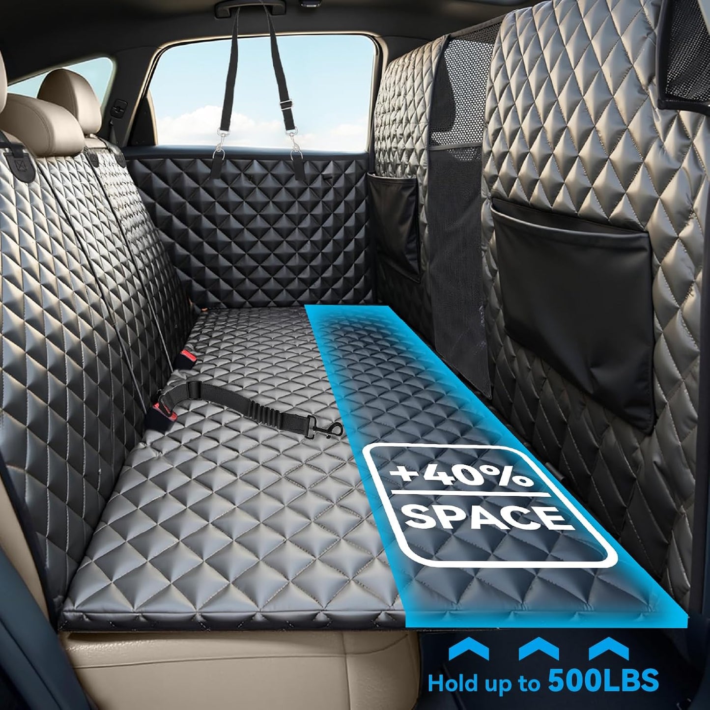 Funda asiento coche perro impermeable capacidad 500lb